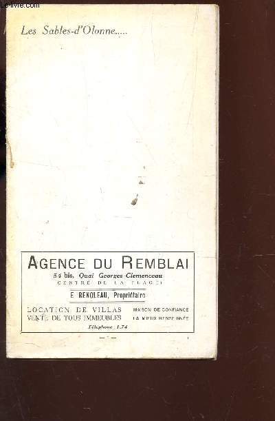 GUIDE OFFICIEL ILLUSTRE 1932 - SABLES D'OLONNES.