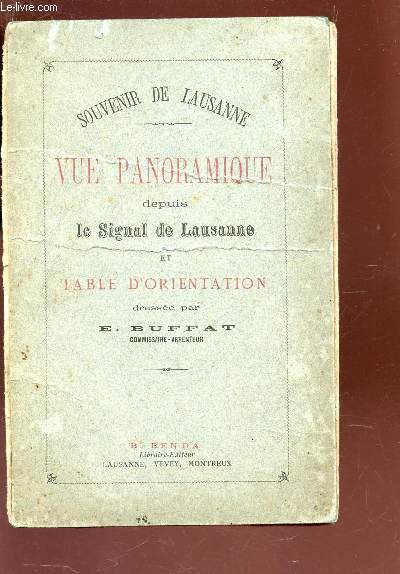 VUE PANORAMIQUE DEPUIS LE SIGNAL DE LAUSANNE ET TABLE D'ORIENTATION / COLLECTION 