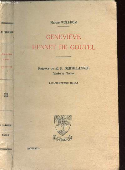 GENEVIEVE HENNET DE GOUTEL.