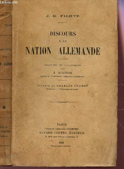 DISCOURS A LA NATION ALLEMANDE -