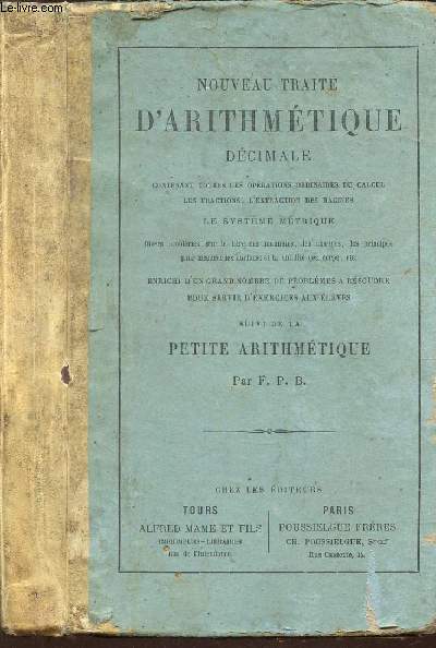 NOUVEAU TRAITE D'ARITHMETIQUE DECIMALE -