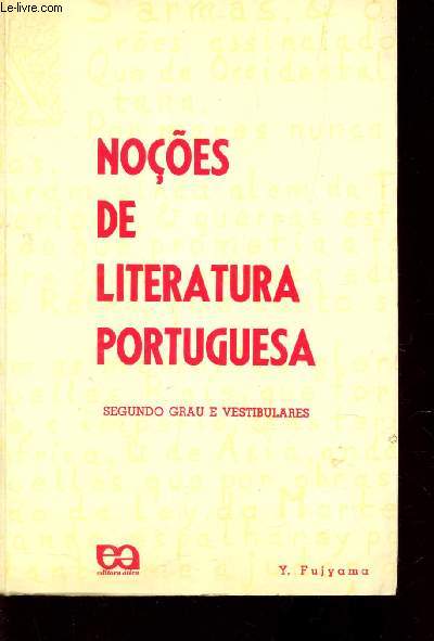 NOCOES DE LITERATURA PORTUGUESA /