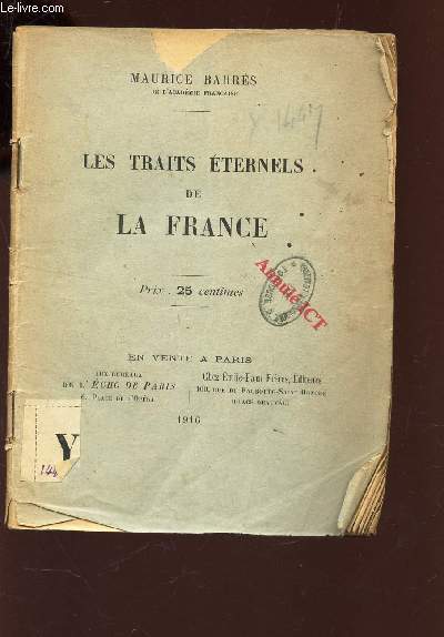 LES TRAITS ETERNELS DE LA FRANCE -