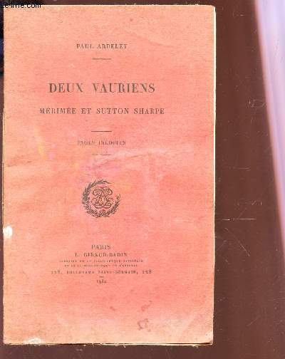 DEUX VAURIENS - MERIMEE ET SUTTON SHARPE - PAGES INEDITES.