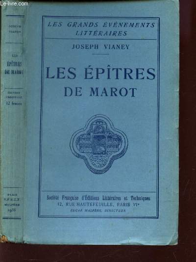 LES EPITRES DE MAROT / COLLECTION 