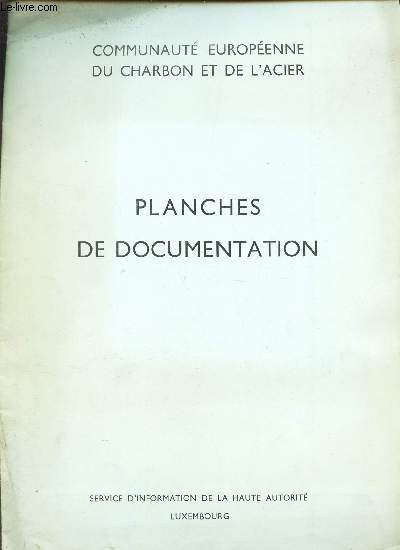 PLANCHES DE DOCUMENTATION .