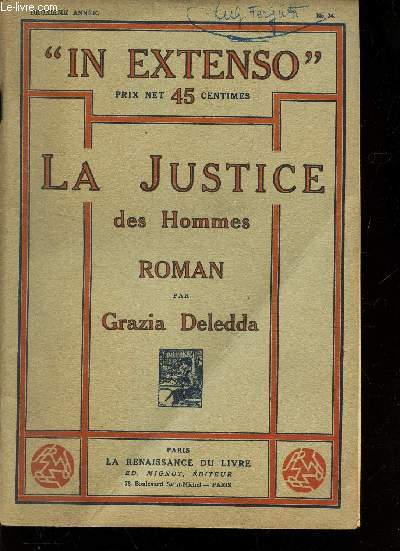 LA JUSTICE DES HOMMES - N24 DE LA COLLECTION 
