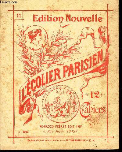 L'ECOLIER PARISIEN - 11e CAHIER : CROQUIS DE GENRE - petits personnages executs au trait.