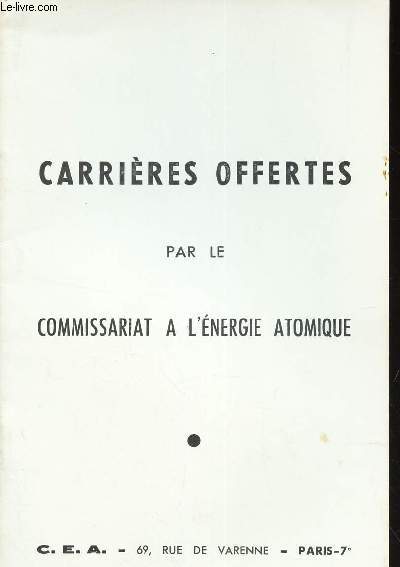 CARRIERES OFFERTES