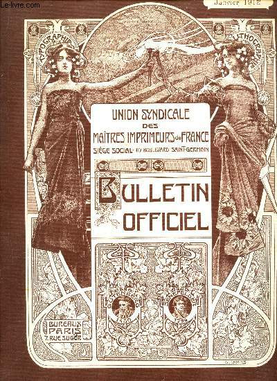 BULLETIN OFFICIEL - N1 JANVIER 1912