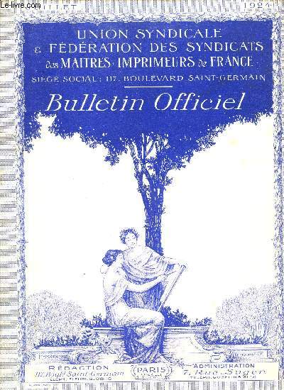 BULLETIN OFFICIEL - N 7 JUILLET 1924