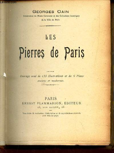 LES PIERRES DE PARIS / La 