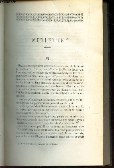 MERLETTE (VI  X -  suivre / Correspondance inedite de J. de Maistre - Mmoire / FENELON A CAMBRAI