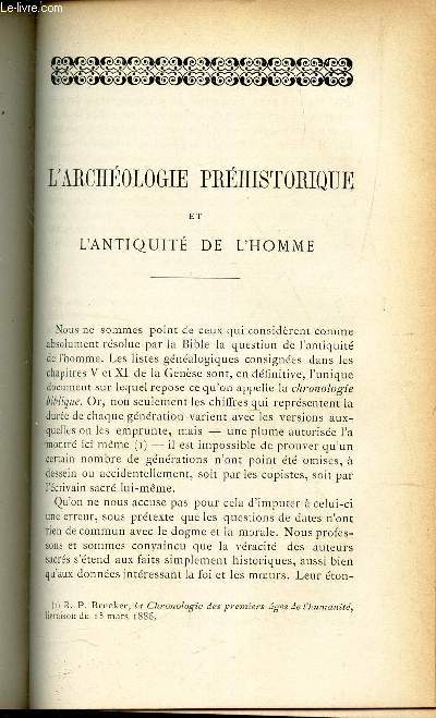 L'ARCHEOLOGIE PREHISTORIQUE ET L'ANTIQUITE DE L'HOMME - I : Modifications orographiques .