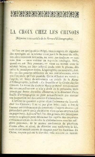 LA CROIX CHEZ LES CHINOIS (reponse a un article de la REvue d'Ethnographie) / LA Reine Marie Leczinska d'apres la correspondance indite.