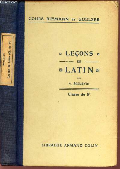 LECONS DE LATIN - CLASSE DE 5e.