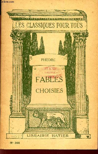 FABLES CHOISIES -