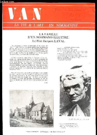 VAN - La vie & l'Art en Normandie / N13 - Mai 1979 LA famille d'un normand illustre, le Pere de JAcques Laval..