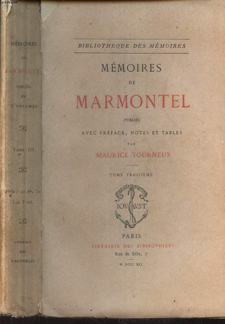 MEMOIRES DE MARMONTEL