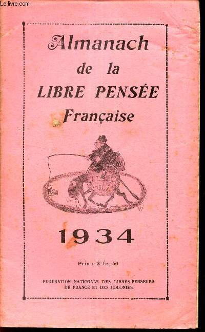 ALMANACH DE LA LIBRE PENSEE - 1934.