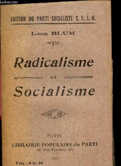 RADICALISME ET SOCIALISME