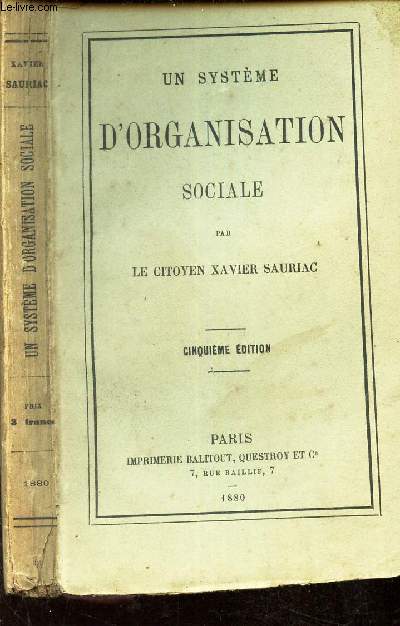 UN SYSTEME D'ORGANISATION SOCIALE.