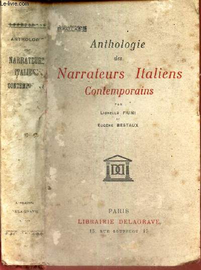 ANTHOLOGIE DES NARRATEURS ITALIENS CONTEMPORAINS