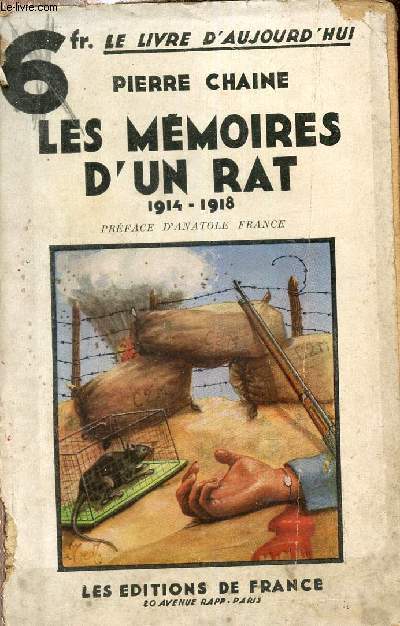LES MEMOIRES D'UN RAT 1914-1918.