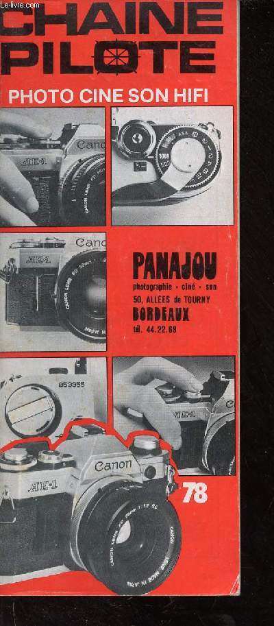 Chaine pilote photo cin son hifi - Catalogue 78 - Panajou Bordeaux.