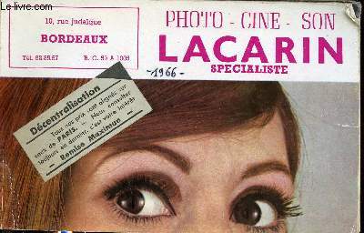 Catalogue Lacarin Spcialiste photo-cin-son Bordeaux.