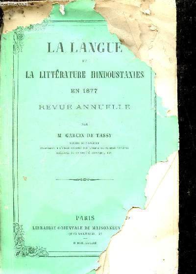La langue et la littrature hindoustanies en 1877 - revue annuelle.