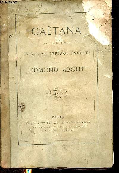 Gatana - Drame en cinq actes en prose avec une prface indite.