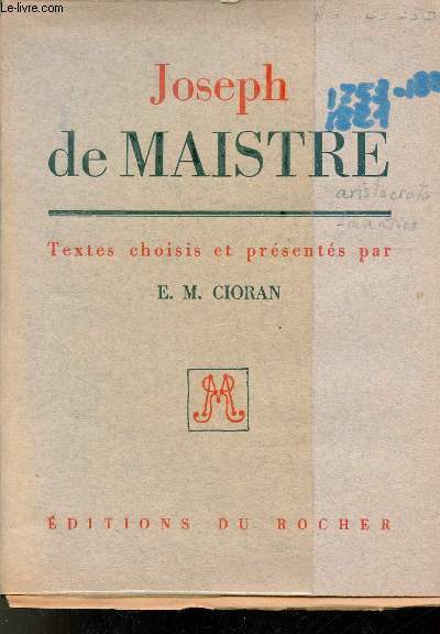 Joseph de Maistre.