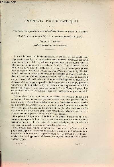 Documents photographiques sur les ftes ayant accompagn la coupe solennelle des cheveux du Prince Chandalekha fils de Noroudam en mai 1901  Phnom-Penh - Extrait du Bulletin de l'Ecole Franaise d'Extrme-Orient 1901.