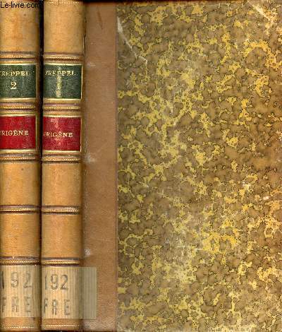 Origne cours d'loquence sacre fait  la Sorbonne pendant les annes 1866 et 1867 - En deux tomes - Tomes 1 + 2 - 2e dition.