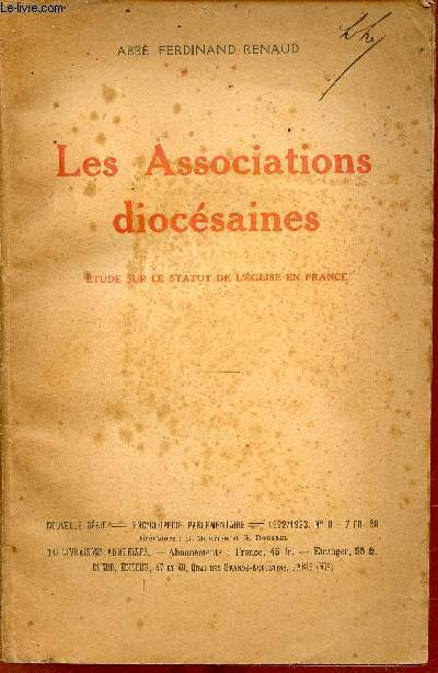 Les Associations diocsaines - Etude sur le statut de l'glise en France.