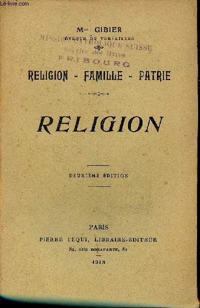 Religion - famille - patrie - Religion - 2e dition.