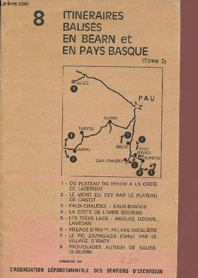 8 itinraires baliss en Barn et en Pays Basque - Tome 2.