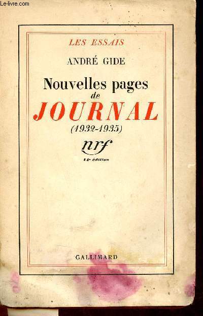 Nouvelles pages de journal (1932-1935) - Collection les essais.