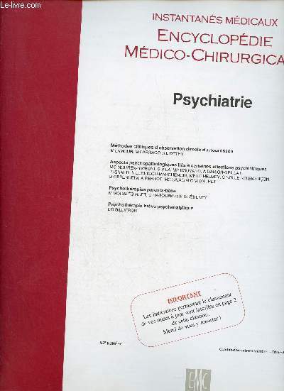 Encyclopdie mdico-chirurgicale - Psychiatrie n92 oct.nov.dc. 1997 -