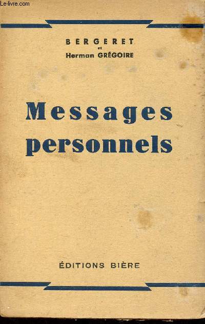 Messages personnels.