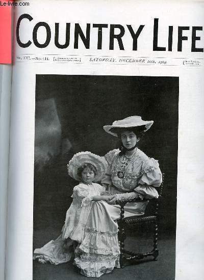 Country Life vol.XVI n414 saturday december 10th 1904 - Our portrait illustration : The Duchess of Westminster and her daughter - the irish agricultural organisation society - country notes - the soles of the english market (illustrated) etc.