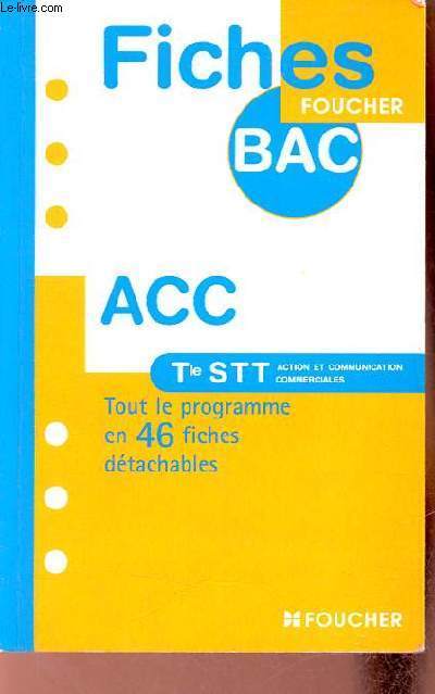 Action et communication commerciales Terminale STT - Fiches Bac.