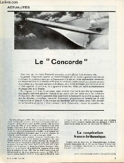 Le Concorde - Actualits documents pour la classe n180 11-11-65.
