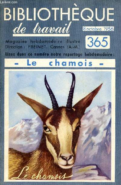 Bibliothque de Travail n365 8 octobre 1956 - Le chamois.