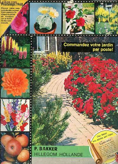 Catalogue P.Bakker Hillegom Hollande printemps 1968 .
