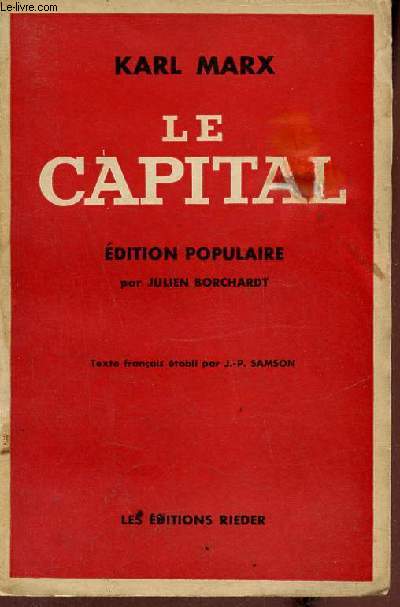 Le Capital - Edition populaire.
