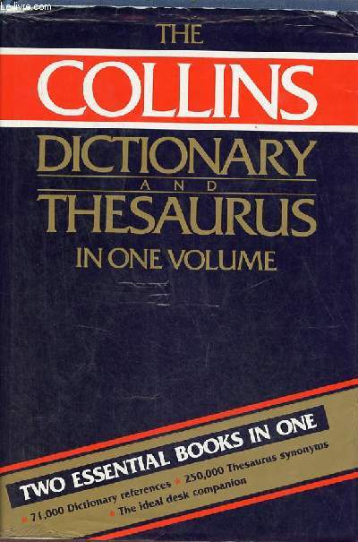 The new collins dictionary and thesaurus in one volume.