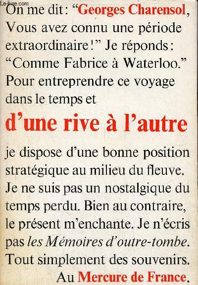 D'une rive  l'autre.