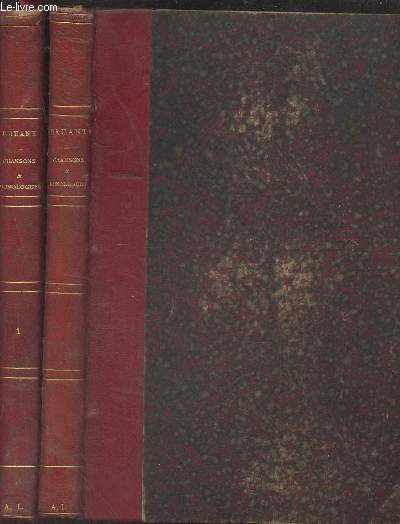 Chansons et monologues d'Aristide Bruant - 2 volumes - Volumes 1 + 3.